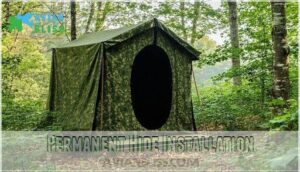 permanent hide installation