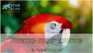 preventing avian eye infections