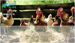 providing dust baths and wood ash