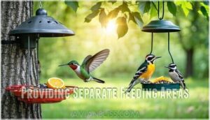 providing separate feeding areas