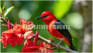 red feather pigments