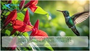red flowers and foliage