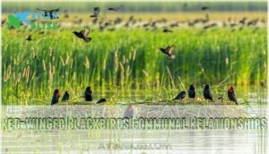 red-winged blackbirds communal relationships