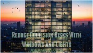 reduce collision risks with windows and lights