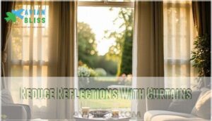 reduce reflections with curtains