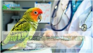 regular check-ups and monitoring