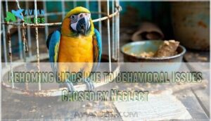 rehoming birds due to behavioral issues caused by neglect
