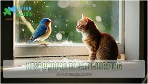 responding to cat chirping
