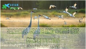 sandhill crane and white ibis conservation