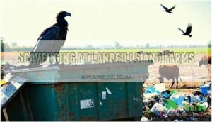 scavenging at landfills and farms