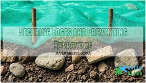 securing edges and preventing burrowing