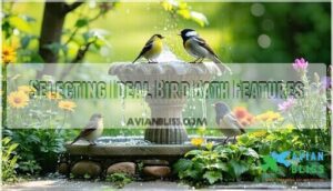 selecting ideal bird bath features