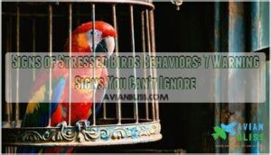 signs of stressed birds behaviors