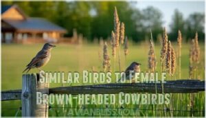similar birds to female brown-headed cowbirds