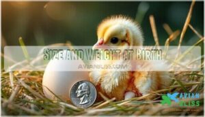 size and weight at birth