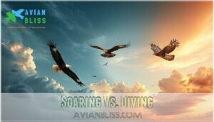 soaring vs. diving