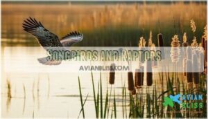 songbirds and raptors