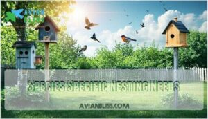 species specific nesting needs