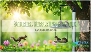 squirrel baffle installation squirrel baffle installation