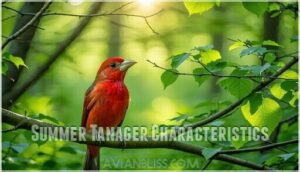 summer tanager characteristics