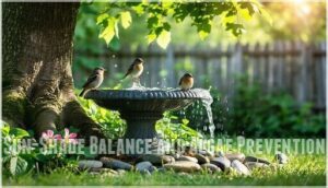 sun-shade balance and algae prevention