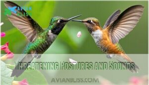 threatening postures and sounds
