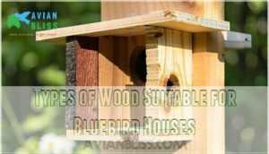 types of wood suitable for bluebird houses