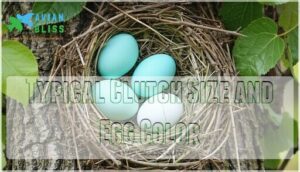 typical clutch size and egg color