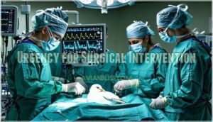 urgency for surgical intervention