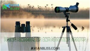using binoculars and spotting scopes