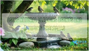 using natural cleaning agents and avoiding chemicals