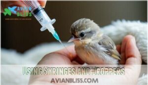 using syringes and droppers