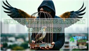 viewing birds as objects rather than sentient beings