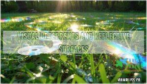 visual deterrents and reflective surfaces