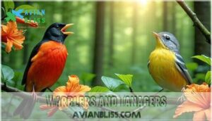 warblers and tanagers