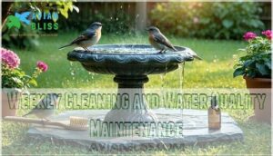 weekly cleaning and water quality maintenance
