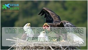 what do baby eagles eat and their survival rate