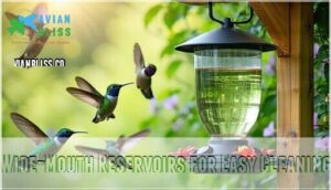 wide-mouth reservoirs for easy cleaning