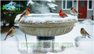 winterizing bird baths