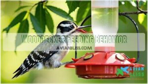 woodpecker feeding behavior