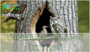 abandoned cavities used by other birds