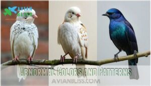 abnormal colors and patterns