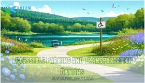 accessible parking and transportation options