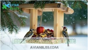 adding seeds, nuts, and fruits