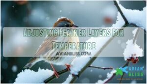 adjusting feather layers for temperature