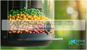advantages of pelleted diets