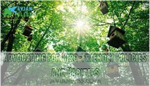 advocating for bird-friendly policies and habitats