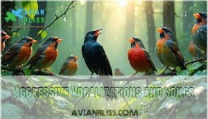 aggressive vocalizations and songs