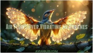 air flows over vibrating membranes