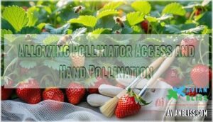 allowing pollinator access and hand pollination allowing pollinator access and hand pollination
